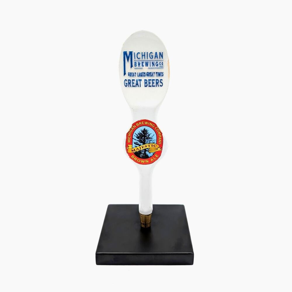 Vintage Michigan Brewing Co Majestic Brown Ale Beer Tap Handle Webberville MI